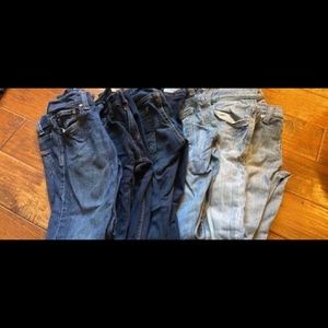 6 pairs of free world skinny messenger jeans
